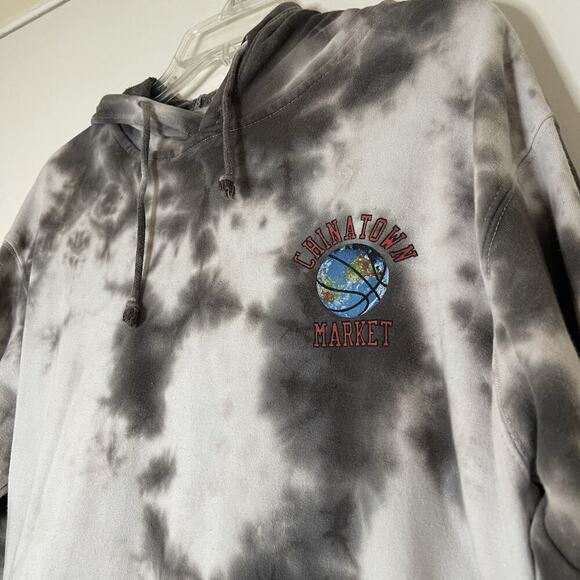CHINATOWN MARKET TIE DYE BASKETBALL WORLD SOFT HOODIE PULLOVER MEDIUM - Picture 4 of 5